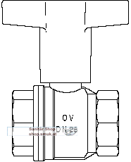 OVENTROP-Kugelhahn "Optibal",Knebelgriff (1077103)