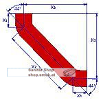 ML Bogen DN 100 88.5° mit 250 mm (MLBB100.88) ML Bogen DN 100 88.5° mit 250 mm (MLBB100.88)