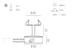 LITIN 2 R DECKENEINBAULEUCHTE schwarz ku (MOL3645566)