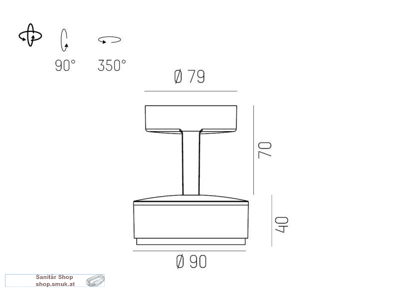LITIN 2 SD AUFBAUSTRAHLER wei� wei� wei� (MOL3648024)