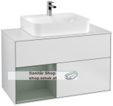 V&B Waschbeckenunterschrank 1x Accessory Paket Finion, 2x Auszug mit Antirutsch-Boden, mit LED-Beleuchtung, Waschbecken mittig, wandhängend, mit Regalelement (beleuchtet), Eckig (F111GMMT) V&B Waschbeckenunterschrank 1x Accessory Paket Finion, 2x Auszug mit Antirutsch-Boden, mit LED-Beleuchtung, Waschbecken mittig, wandhängend, mit Regalelement (beleuchtet), Eckig (F111GMMT)