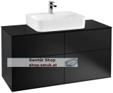 V&B Waschtischunterschrank 2 x Acccessory Paket Finion, 4 Ausz�ge mit Antirutsch-Matte, Waschtisch mittig, wandh�ngend (F13200PD)