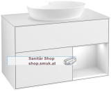V&B Waschbeckenunterschrank 1x Accessory Paket Finion, 2x Auszug mit Antirutsch-Boden, mit LED-Beleuchtung, Waschbecken mittig, wandhängend, mit Regalelement (beleuchtet), ohne Hahnlochbohrung, Eckig (FA21MTGF) V&B Waschbeckenunterschrank 1x Accessory Paket Finion, 2x Auszug mit Antirutsch-Boden, mit LED-Beleuchtung, Waschbecken mittig, wandhängend, mit Regalelement (beleuchtet), ohne Hahnlochbohrung, Eckig (FA21MTGF)
