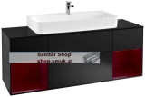 V&B Waschtischunterschrank 1 x Acccessory Paket Finion, 4 Ausz�ge mit Antirutsch-Matte, mit LED-Beleuchtung, Waschtisch mittig, wandh�ngend, mit Regalelement, mit Wandbeleuchtung (G212HBPD)