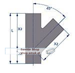 KML Einfachabzweiger DN100/80 45� (KMLEA100.80.45)