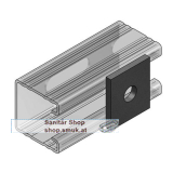 Lochplatte C-Profil 45 V4A, Bohrung 13mm (MEF481401)
